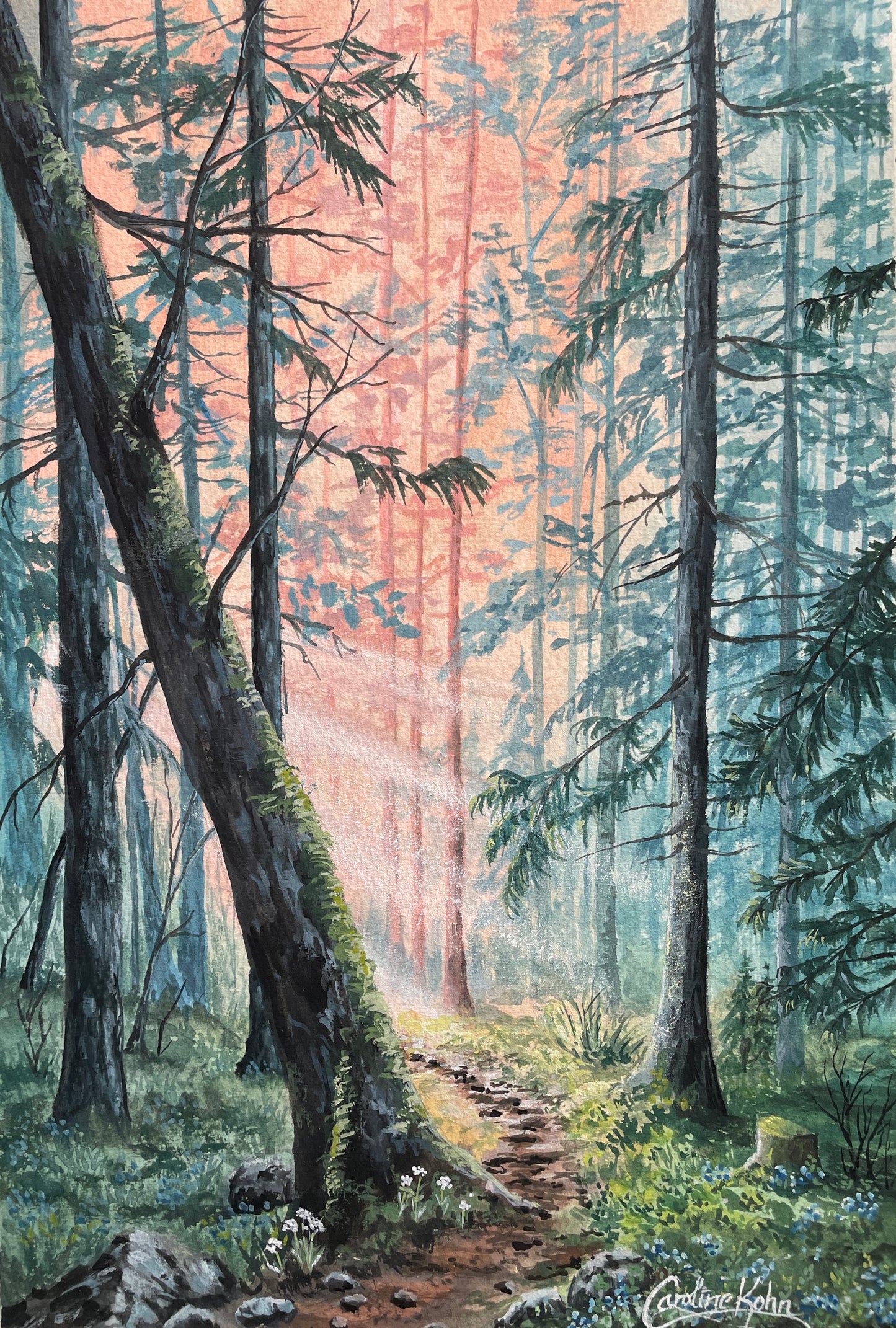 Gouache målning ¨I hoppets timme ¨